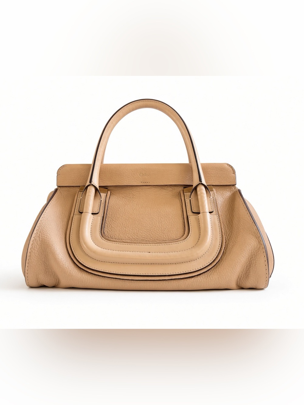 Chloé Everston Medium Satchel Blush Nude Leather Entrupy
